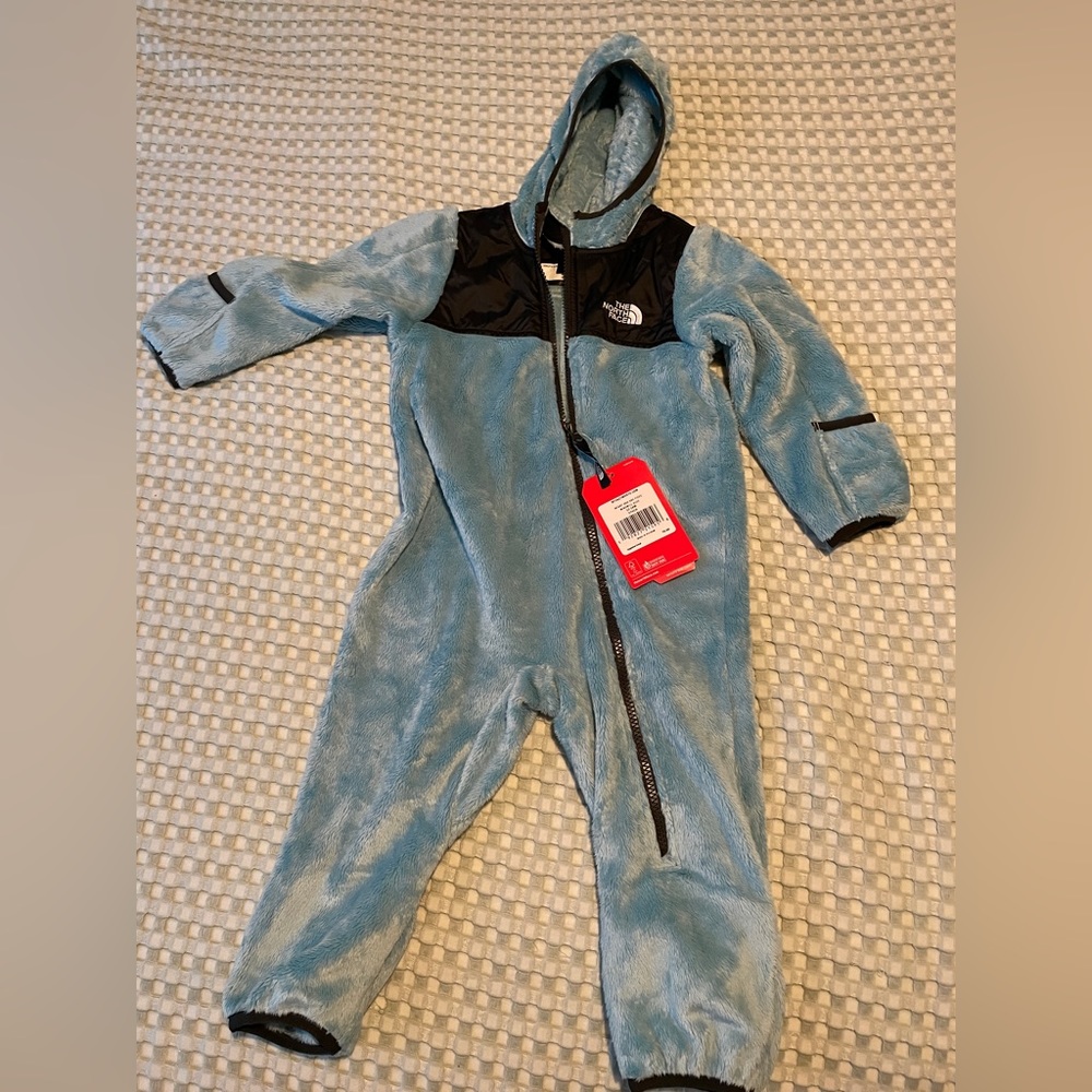 the north face infant oso one piece windmill blue new with tags